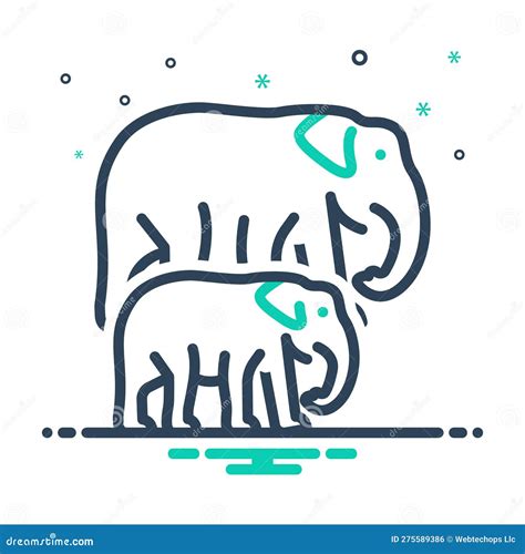 Mix Icon for Breed, Phylum and Elephant Stock Vector - Illustration of reproduce, logo: 275589386