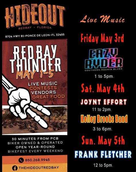 Red Bay Thunder , The Hideout, Ponce De Leon, 4 May 2024 | AllEvents.in