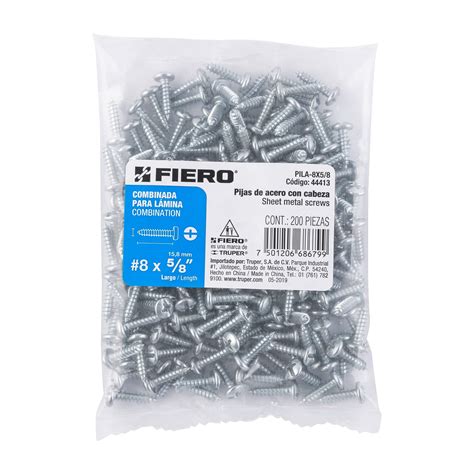 Pijas para lámina, #8 x 3/8" - Todo Truper