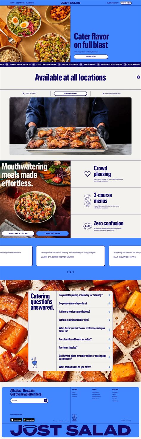 Just Salad website design - Lapa Ninja
