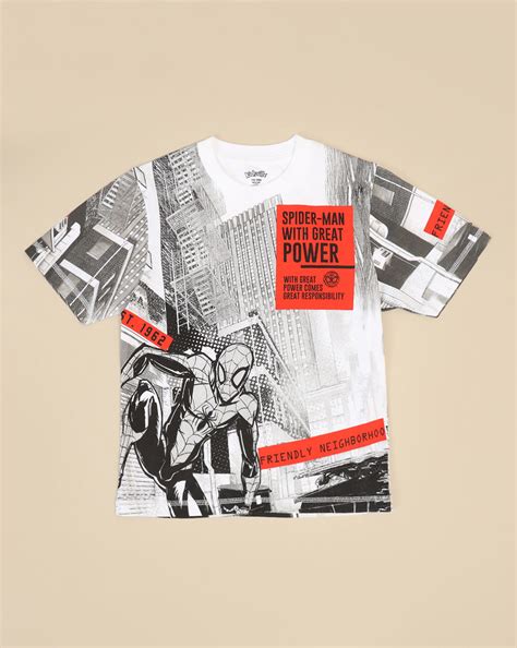 Spiderman Printed Regular Fit Tshirt For Boys – Kidsville