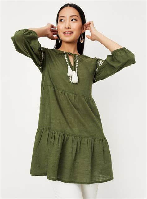Buy Women Embroidered Tie-Up Tunic Online at just Rs. 899.0 ...