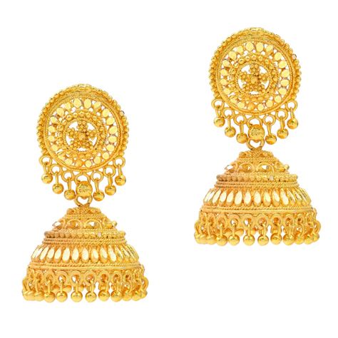 MissMister Brass Gold Plated Bridal Handmade Jhumki Earring for Women ...