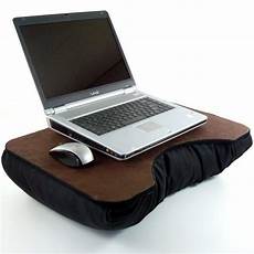 Laptop Pillows by Large Brown Faux Leather Laptop Desk With Black Pillow Laptop Pillows