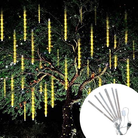 Meteor Shower Lights Outdoor Christmas Lights Falling Rain Drop Lights ...