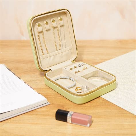 Faux Leather Travel Jewellery Box, Pastel Green – RCasa SLS Retail ...