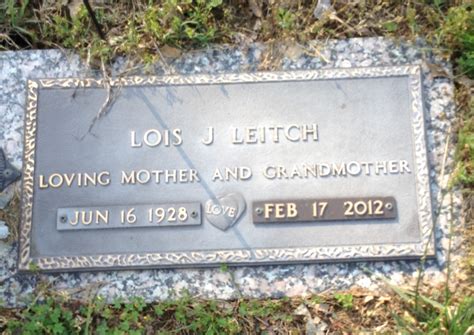 Lois June Carneal Leitch (1928-2012) - Mémorial Find a Grave