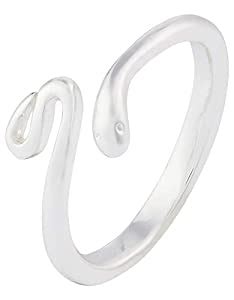 Accessorize London Snake Ring Silver|Medium Size : Amazon.in: Jewellery