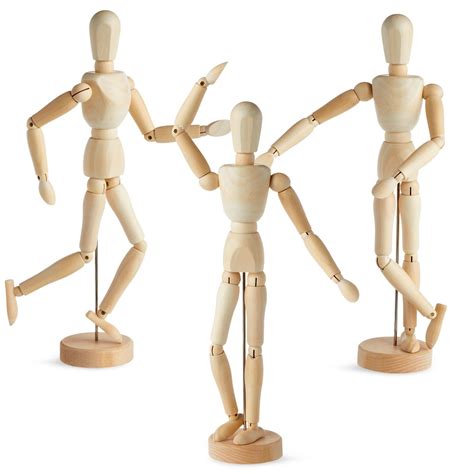 Snapklik.com : 3 Pack Posable Art Figure Model, Flexible Wooden Drawing ...