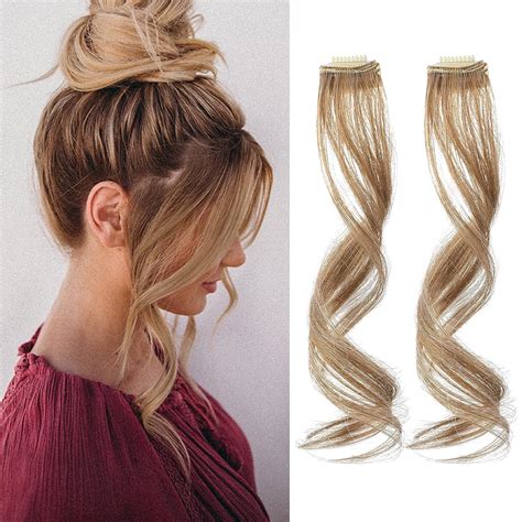 Majik Human Hair Wavy Curly Clip In Long Side Air Bangs Front Side Hair ...