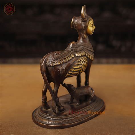 Brass Handcrafted Kamdhenu Cow Idol | Best Affordable Price's Online ...