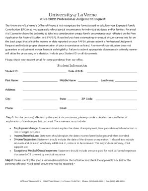 Fillable Online Appeal ProcessUniversity of La Verne - Office of ...