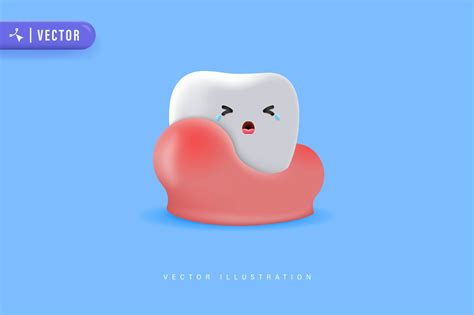 3D Realistic Swollen Gum Illustration Graphic by Darwin Vectorian · Creative Fabrica