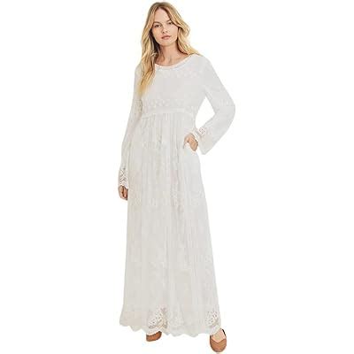 JEN LDS Temple Dress, Mormon Temple Dress in White Lace India | Ubuy