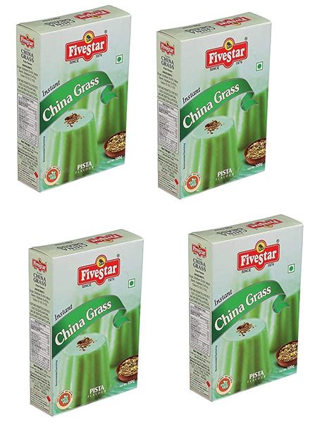 Five Star Instant China Grass Mix Pista Box (100 Gms) Pack of 4 ...