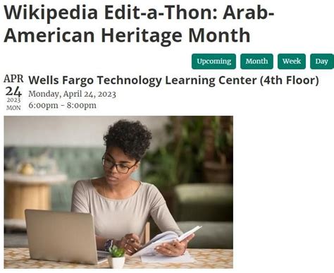 Wikipedia Edit-a-Thon: Arab-American Heritage Month, San Diego Central ...