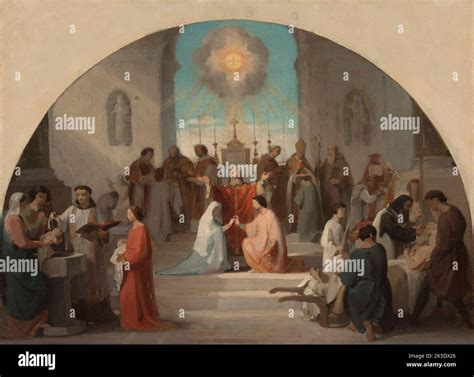 Esquisse pour l'église Sainte-Elisabeth : Les sept Sacrements, 1844 ...