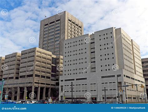 The Justice Center Complex in Downtown Cleveland, Ohio, USA Under ...