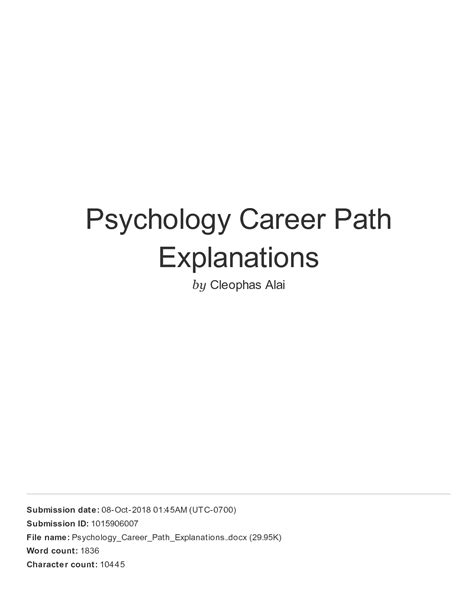 Psychology Career Paths at Eula Seay blog