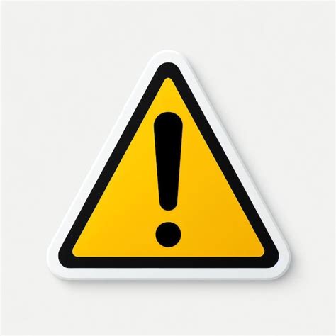 Warning sign on a white background | Premium Photo