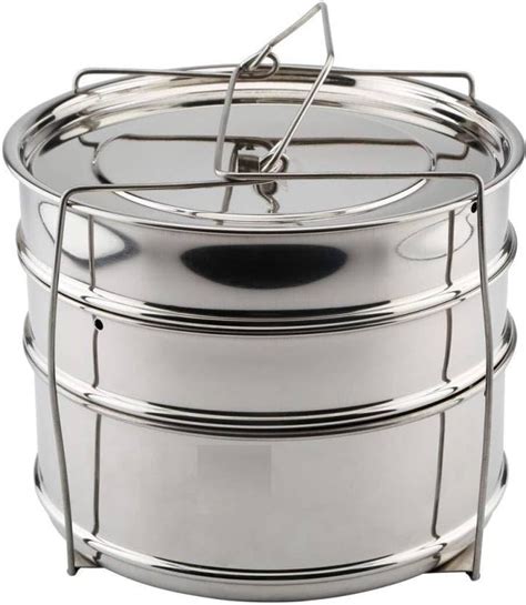 Buy filfora Pressure Cooker Set, 5 Litres, Outer Lid, 3 Containers with ...