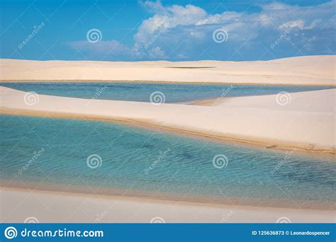 Amazing Natural Pools through White Sand Dunes. Exotic Holiday ...