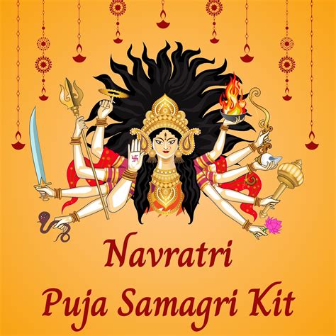 Navratri Puja Samagri Kit/Navdurga Puja Kit for Durga Pujan(50+ Items ...