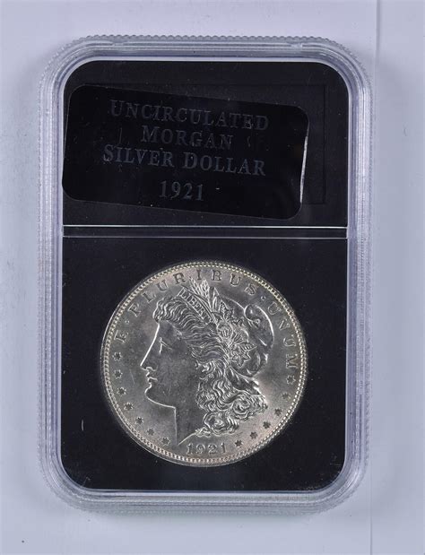 Uncirculated 1921 Morgan Silver Dollar - Slabbed | Property Room