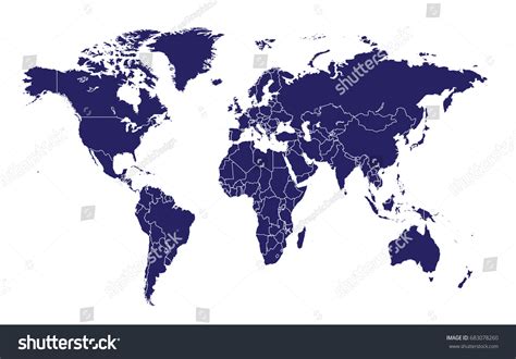World Map Vector with Borders 的图像结果