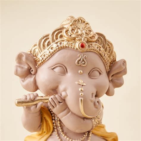 Buy Corsica Polyresin Ganesha with Flute Figurine from Corsica by Home ...