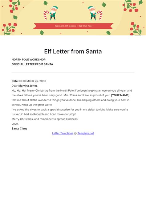 Free Christmas Letter Templates, Editable and Printable