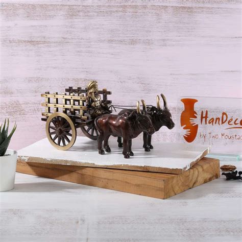 Buy Vintage Bullock Cart Brass Showpiece Online at Best Price