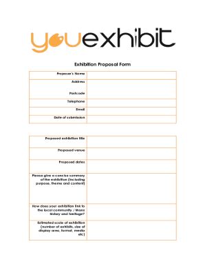Fillable Online Exhibition Proposal Template - 12+ Free Sample, Example ...