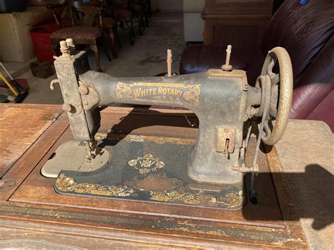 White Rotary Sewing Machine with Stand | #4435182337