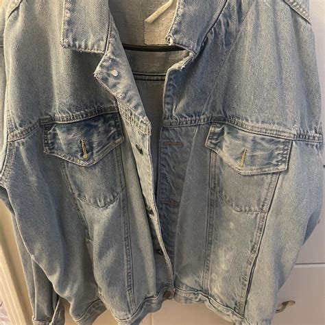Distressed jean jacket - Depop