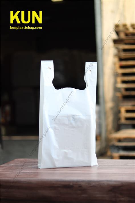 Custom White Plastic Shopping Bag For Groceries - Kun Plastic Bag Company