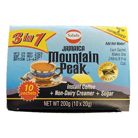 Jamaican Mountain 3-1 Instant Coffee Packets | With Sugar and Non-Dairy Creamer, Just Add Water ... - imports of jamaica