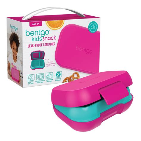 Bentgo Kids Snack – Leak Proof Children’s Bento Snack Container – Fuchsia/Teal - Baby Vegas