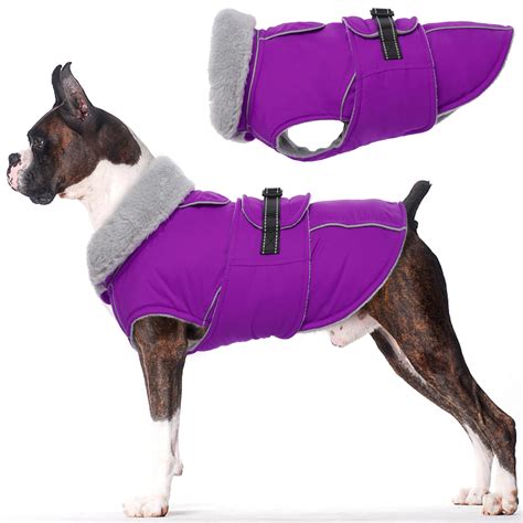 Amazon.com : Lelepet Warm Dog Coat Reflective Dog Fleece Vest ...
