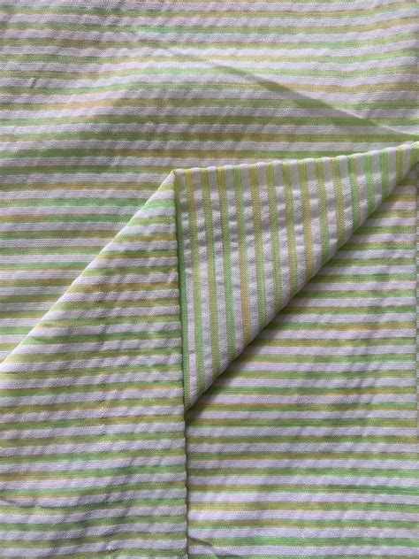 Multicolour Seersucker Stripe Fabric FBS026113 | Lightweight Summer ...