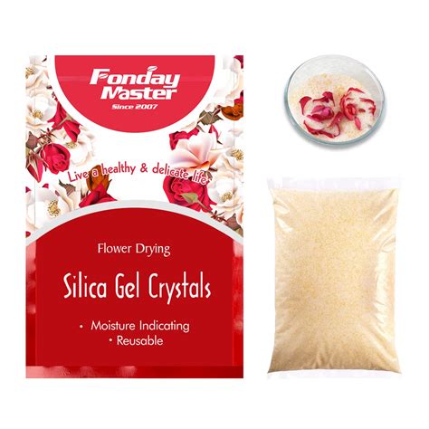 Fonday 5LBS Silica25 Gel Flower Drying Crystals Fine Crystals Color ...