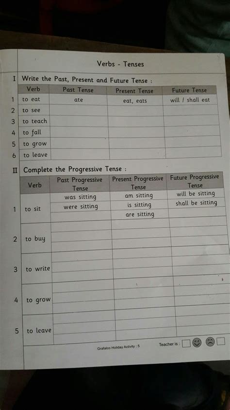 write the past present and future tense - Brainly.in