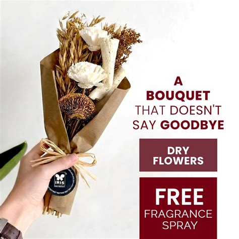 IRIS Ivory Meadow Blooms Dry Flower Bouquet + Spray – IRIS Home Fragrances