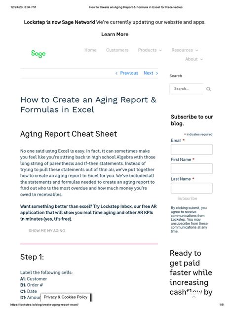 Image result for Aging Report Trending Using Excel