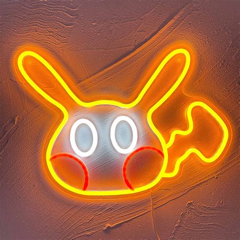 Anime Neon Sign Pika Neon Wall Light LED Sign for Bedroom Wall Decor ...