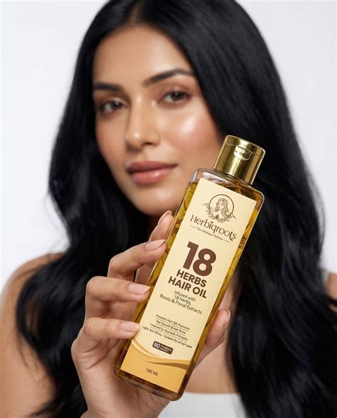 Herbal Hair Oil for Hair Growth | 18 Herbs Ayurvedic Oil – HerbiqRoots ...