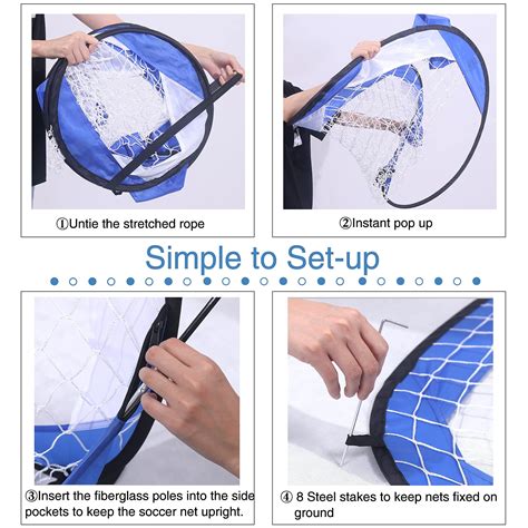 Femont Folding Pop Up Soccer Goals Set,2 Packs Portable Soccer Nets ...