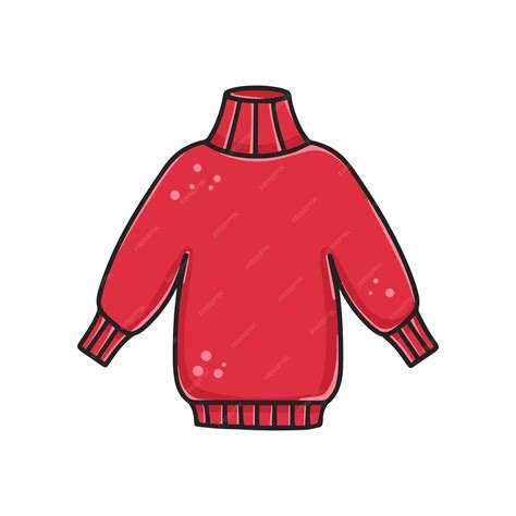 Premium Vector | Knitted warm sweater clipart warm wool jacket cartoon ...