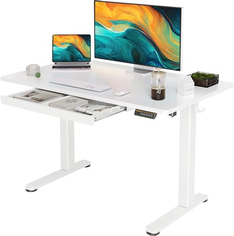 Amazon.com: YDN Standing Desk with Drawers, 48 x 24 Inch Electric ...