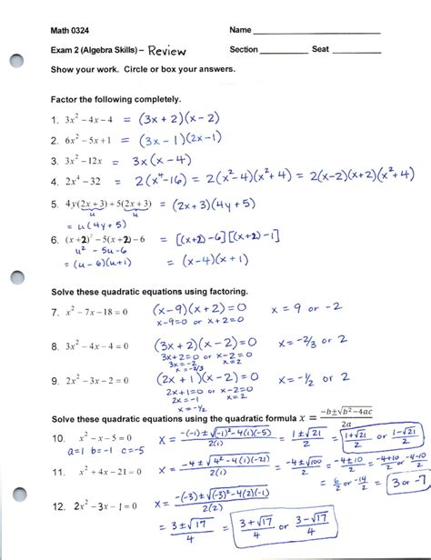 0324 - Exam 2 Review KEY - MATH 1324 - Blinn College - Studocu